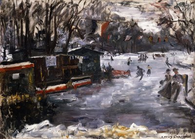 Ice-skating rink in the Tiergarten, Berlin by Lovis Corinth