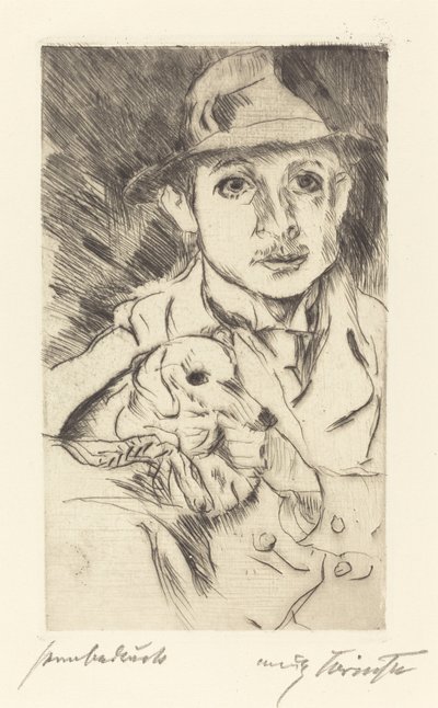Boy with Dog by Lovis Corinth