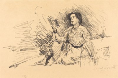 Girl Reading, 1911 by Lovis Corinth