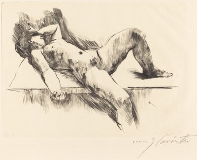 Reclining Female Nude III by Lovis Corinth