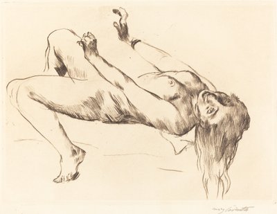 Reclining Female Nude. Study for Joseph and Potiphar by Lovis Corinth