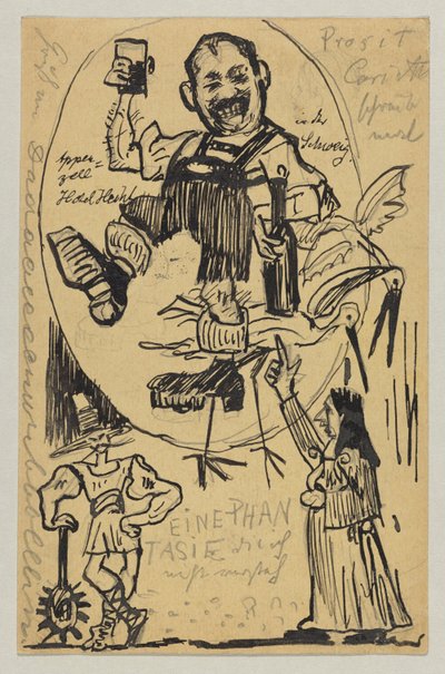 Lovis Corinth to Carl Strathmann: Postcard, Postmarked June 12, 1895 (Appenzell) by Lovis Corinth