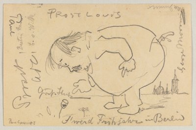 Lovis Corinth to Carl Strathmann: Postcard, Postmark April 1, 1908 by Lovis Corinth