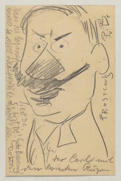 Lovis Corinth to Carl Strathmann: Postcard, Postmarked February 21, 1904 by Lovis Corinth