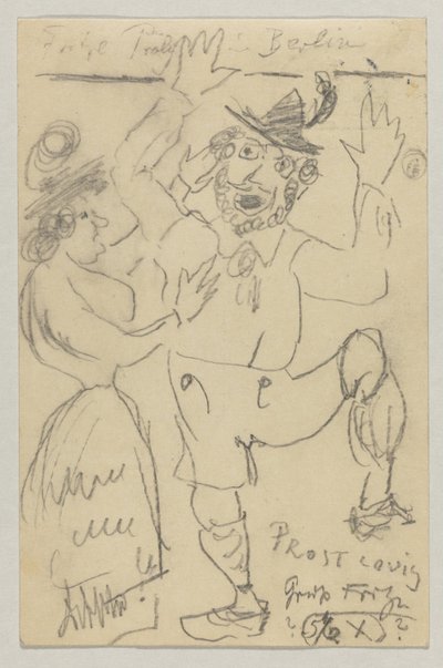 Lovis Corinth to Carl Strathmann: Postcard, Postmarked February 25, 1904 by Lovis Corinth