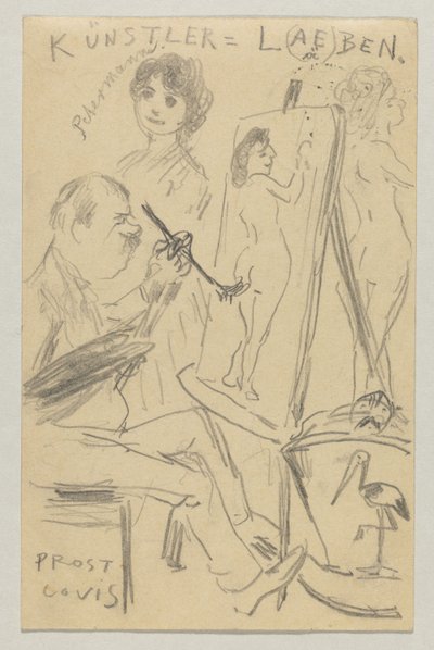 Lovis Corinth to Carl Strathmann: Postcard, Postmarked June 25, 1904 by Lovis Corinth