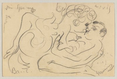 Lovis Corinth to Carl Strathmann: Postcard, Postmarked March 25, 1908 by Lovis Corinth