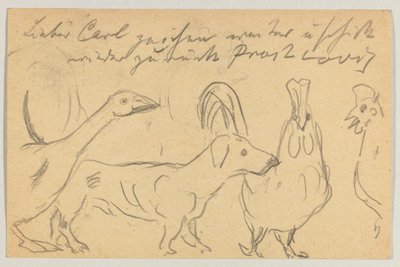 Lovis Corinth to Carl Strathmann: Postcard, Postmarked August 26, 1905 by Lovis Corinth