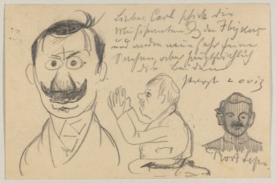 Lovis Corinth to Carl Strathmann: Postcard, Postmarked January 30, 1903 by Lovis Corinth