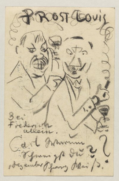 Lovis Corinth to Carl Strathmann: Postcard, Postmarked October 30, 1907 by Lovis Corinth