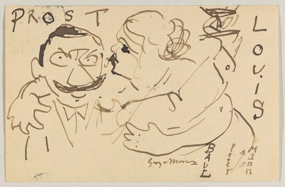 Lovis Corinth to Carl Strathmann: Postcard, Postmark December 9, 1908 by Lovis Corinth