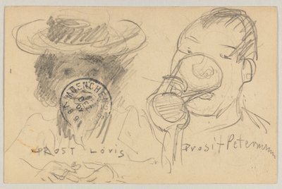 Lovis Corinth to Carl Strathmann: Postcard, Postmarked December 17, 1902 by Lovis Corinth