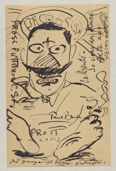 Lovis Corinth to Elly Strathmann: Postcard, Postmarked February 23 by Lovis Corinth