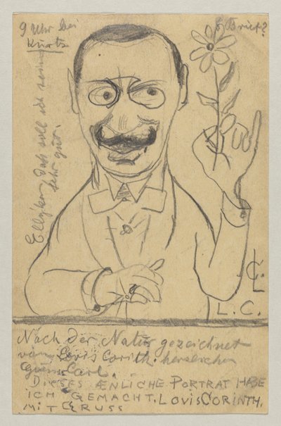 Lovis Corinth to Miss Elly Franke: Postcard, Postmarked August 28, 1897 by Lovis Corinth