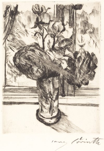 Roses in a Glass of Water by Lovis Corinth