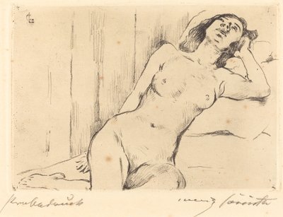 Reclining Female Nude by Lovis Corinth