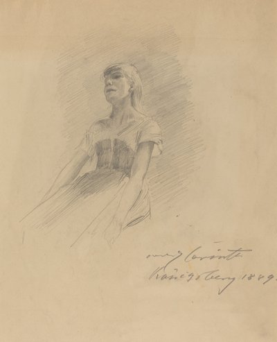 Seated Young Woman by Lovis Corinth