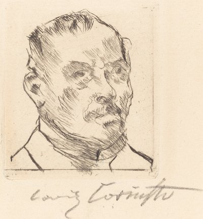 Self-Portrait - Head by Lovis Corinth