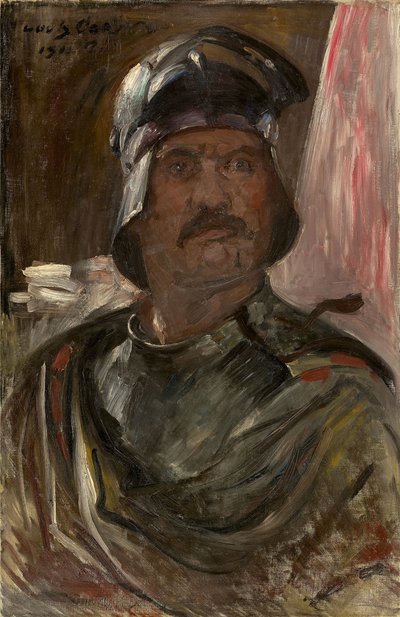 Self-Portrait in armor by Lovis Corinth