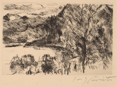 Walchensee with Jochberg by Lovis Corinth