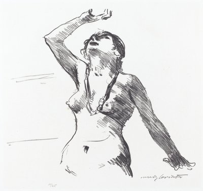 Female Nude Defending Herself by Lovis Corinth