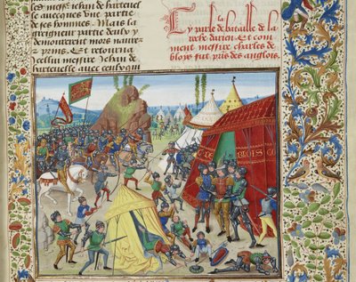 Charles of Blois captured at the Battle of La Roche-Derrien by Loyset Liedet