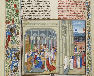 Coronation of Charles V of France on May 19, 1364, ca. 1470-1475 by Loyset Liedet