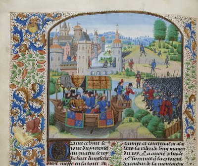 Richard II Meets the Rebels on 14 June 1381 by Loyset Liedet