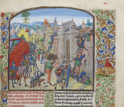 Siege of the Château de Duras by the French in 1377 by Loyset Liedet