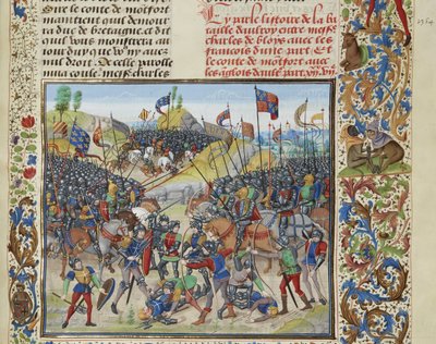 The Battle of Auray on 29 September 1364, ca 1470-1475 by Loyset Liedet