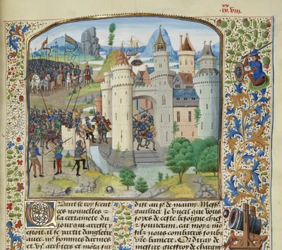 The French attempt to recapture Calais from England by Loyset Liedet
