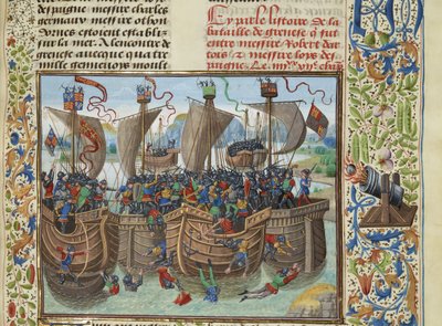 The Naval Battle of Guernsey by Loyset Liedet