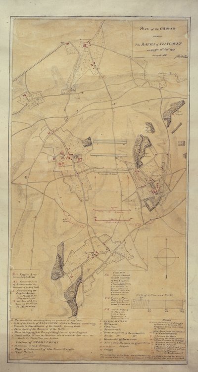 Survey of the Field of Agincourt by Lt. Colonel John Woodford