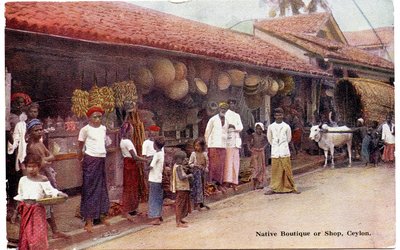 Native Boutique or Shop, Ceylon, c.1900-20 by Ltd. Ceylon Plâté
