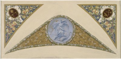 Sketch for the Festival Staircase at Paris City Hall: Fish by Luc Oliver Merson