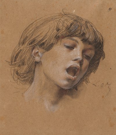 Head of a Boy Singing (Study for Music) by Luc Olivier Merson