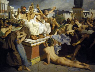 Pheidippides giving word of victory after the Battle of Marathon by Luc Olivier Merson
