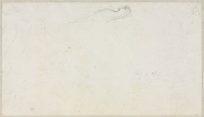 Sketch of a Sphinx (verso), c. 1879-80 by Luc Olivier Merson
