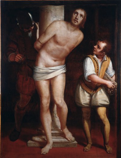 Christ at the Column or the Scourging by Luca Cambiaso