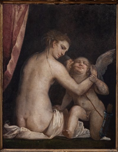 Venus Blindfolding Cupid by Luca Cambiaso