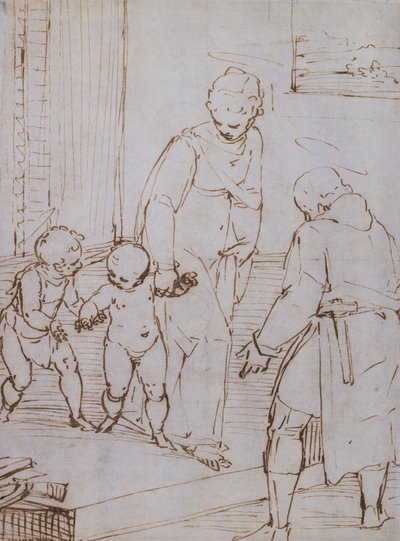 The First Steps of the Young Jesus by Luca Cambiaso