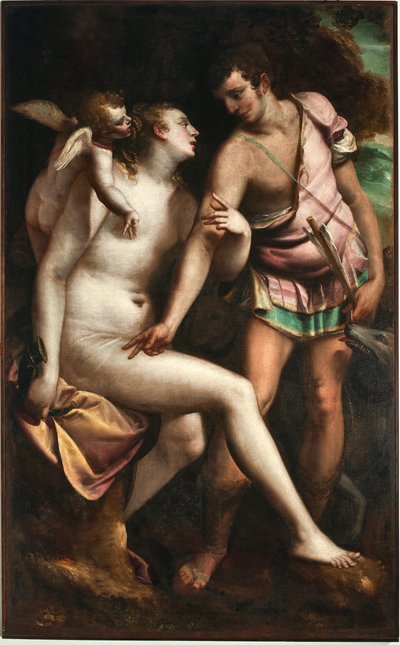 Venus and Adonis by Luca Cambiaso