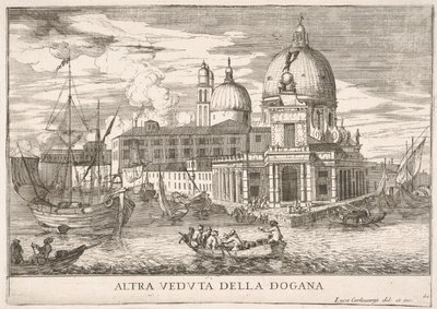 Plate 61: View of the customs house Dogana da Mar at the confluence of the Grand Canal, 1703 by Luca Carlevarijs