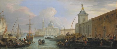The Bacino, Venice, with the Dogana and a Distant View of the Isola di San Giorgio by Luca Carlevarijs