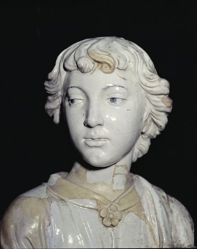 Angel Holding a Candle (detail) by Luca Della Robbia