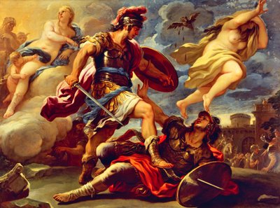 Aeneas Defeats Turnus by Luca Giordano