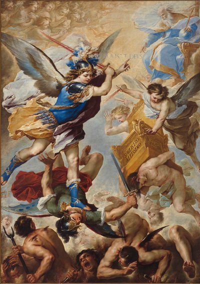 Archangel Michael defeats the rebel angels, 1657 by Luca Giordano
