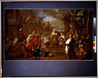David Showing Solomon the Plans of the Temple by Luca Giordano