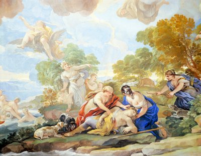Death of Adonis (detail) by Luca Giordano