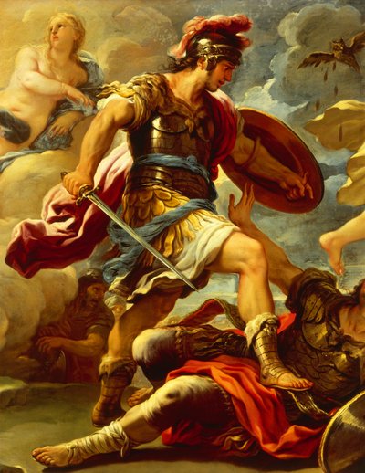 Figure of Aeneas (detail) by Luca Giordano